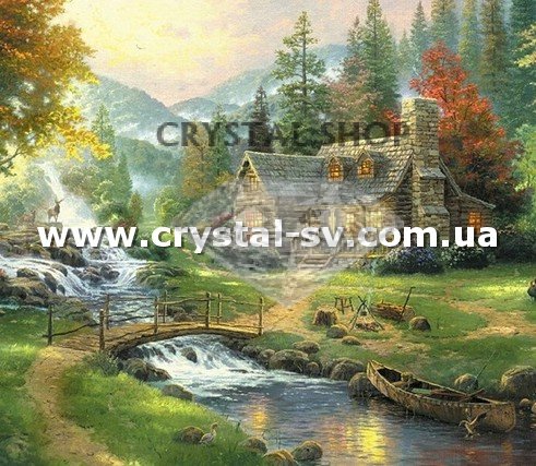 Алмазная вышивка домик у реки Алмазная вышивка домик у реки
