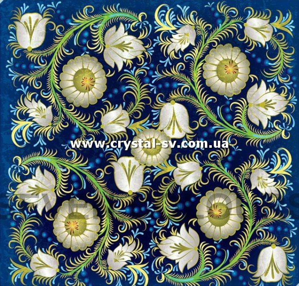 Наборы алмазной вышивки Орнамент из цветов (30х30) — CRYSTAL SHOP