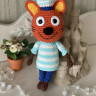 Игрушка персонаж Коржик мультик Три Кота вязаная крючком фото 1 — CRYSTAL SHOP