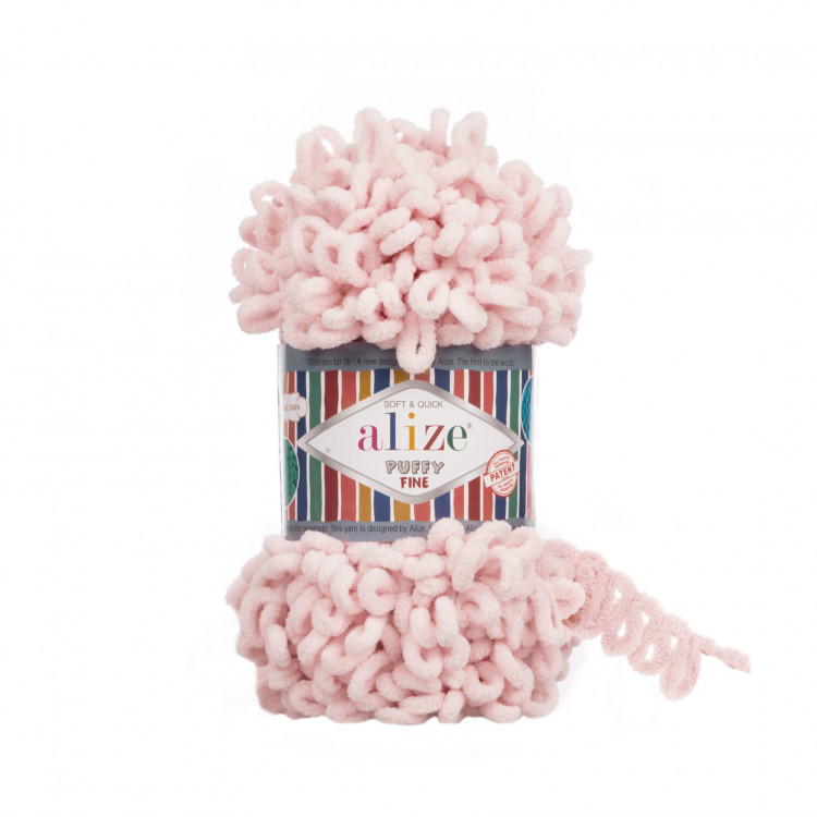 Alize Puffy Fine (Ализе Пуффи Файн) цвет 639 розовый бриллиант — CRYSTAL SHOP