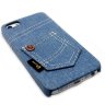 Чехлы с вышивкой для iphone 5/5s Denim JEANS STYLE джинсовый чехол с нашивным карманом №1 фото 3 — CRYSTAL SHOP