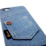 Чехлы с вышивкой для iphone 5/5s Denim JEANS STYLE джинсовый чехол с нашивным карманом №1 фото 4 — CRYSTAL SHOP