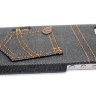 Чехлы с вышивкой для iphone 5/5s Denim JEANS STYLE джинсовый чехол нашивной карман №2 фото 5 — CRYSTAL SHOP