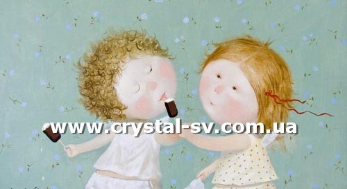 Набор алмазными стразами Детки (30х45) — CRYSTAL SHOP