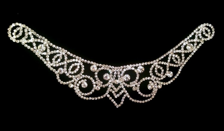 Свадебный стразовый декор. Аппликация из страз. Цвет Сrystal 23х5см. Цена за 1 шт — CRYSTAL SHOP