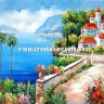 Набор алмазная живопись Средиземное море Садовая башня (40х50) фото 1 — CRYSTAL SHOP