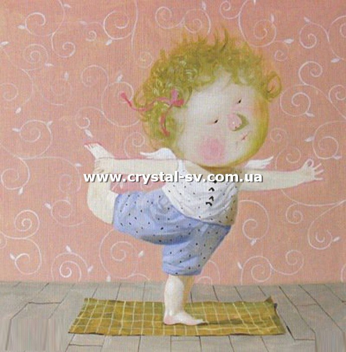 Набор алмазными стразами Детки Ангелочек (40х40) — CRYSTAL SHOP