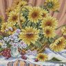 Набор алмазная мозаика стразами Подсолнухи на столе (30х40) фото 1 — CRYSTAL SHOP