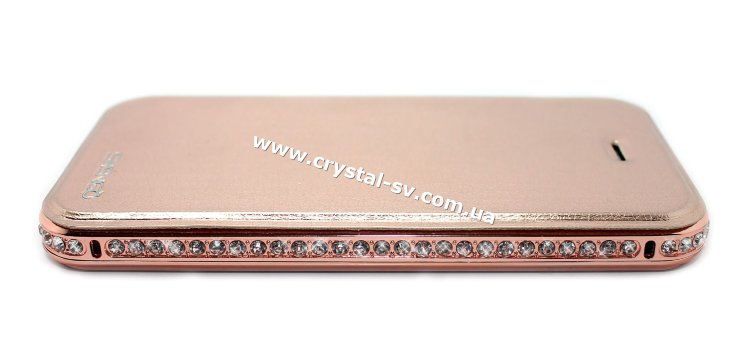 Чехол iphone 6 6s Флип Elegance Style PU кожа GOLD PINK — CRYSTAL SHOP