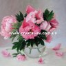 Набор алмазная мозаика стразами Натюрморт Пионии в вазе на столе (40x40) фото 1 — CRYSTAL SHOP