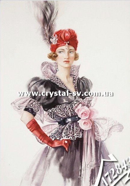 Набор алмазная мозаика стразами Барышня Аристократка (50х40) — CRYSTAL SHOP