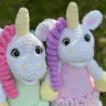 Hand Made Unicorn вязаные крючком Единорожка с гривой. Рост 52 см фото 4 — CRYSTAL SHOP