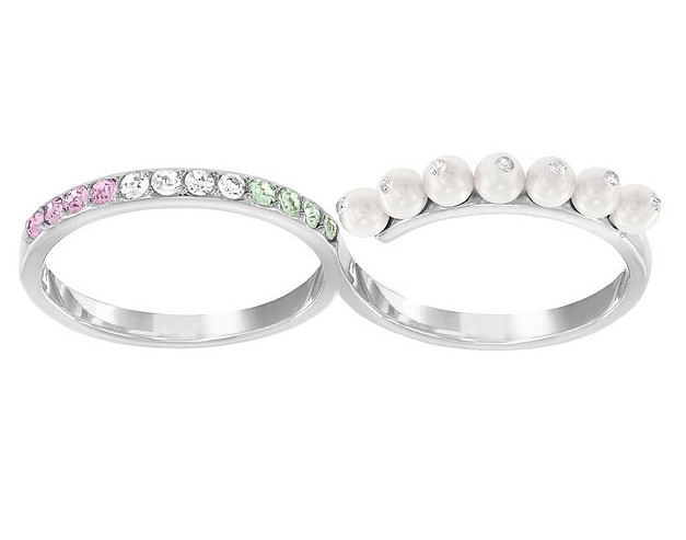 Кольцо Сваровски Calista Double Ring (size 52) — CRYSTAL SHOP