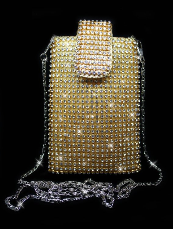 Сумка со стразами Luxury GOLD — CRYSTAL SHOP