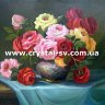 Набор алмазная мозаика стразами Натюрморт Розы в вазе (30x40) фото 1 — CRYSTAL SHOP