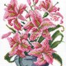 Набор алмазная мозаика стразами Розовая лилия Вышивка (40x30) фото 1 — CRYSTAL SHOP