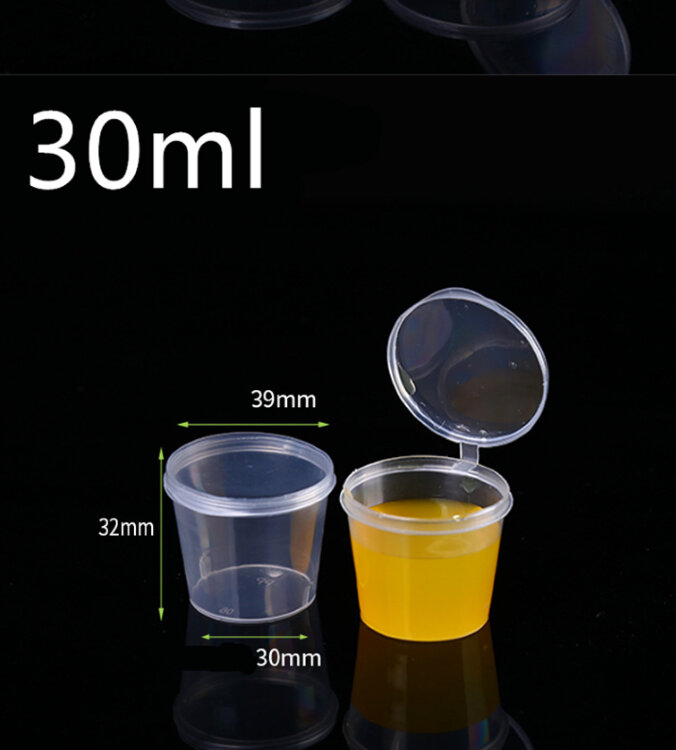 Пластиковая емкость с крышечкой 30 мл для соуса, сыпучих и мелких деталей — CRYSTAL SHOP