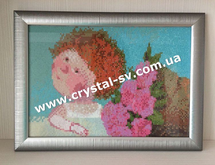 Картина алмазная вышивка стразами &quot;Гортензии&quot; (20x30) — CRYSTAL SHOP