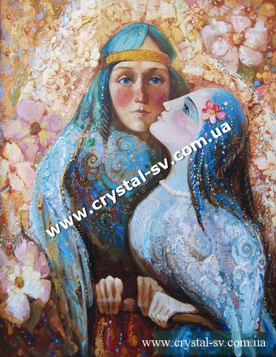 Набор алмазная мозаика стразами Любовь Голубь и Голубка (50х40) — CRYSTAL SHOP