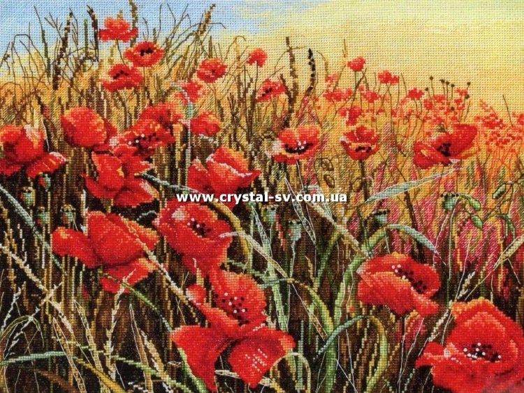 Набор алмазная живопись Маки (30x40) — CRYSTAL SHOP