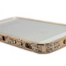 Бампер для iPhone 5/5s Luxury BVLGARI метал со стразами Snake Head GOLD фото 2 — CRYSTAL SHOP