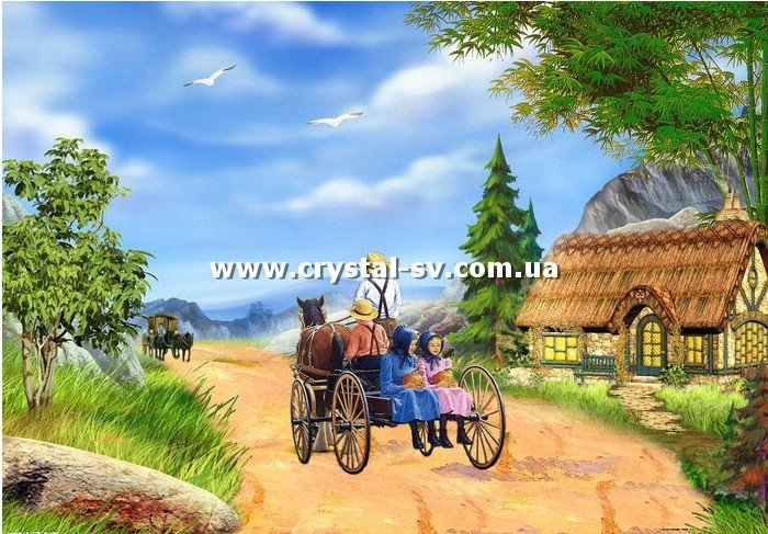 Набор алмазная техника Сельский пейзаж (30х40) — CRYSTAL SHOP
