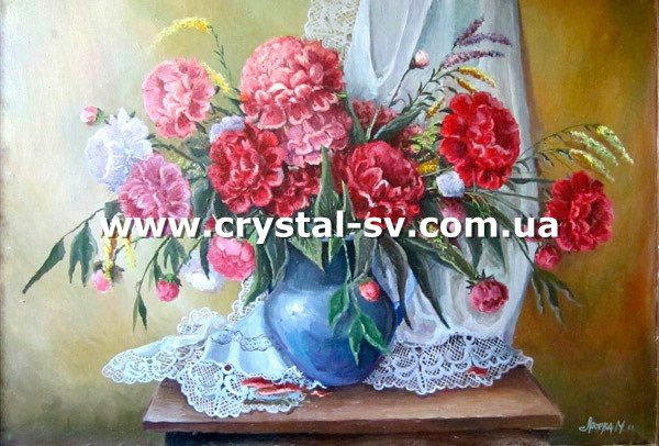 Набор алмазная мозаика стразами Натюрморт Цветы Ваза (40х40) — CRYSTAL SHOP