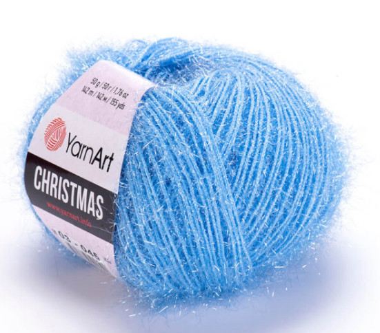 Пряжа YarnArt Christmas (ЯрнАрт Крисмас) цвет 03 (голубой) фото 1 — CRYSTAL SHOP
