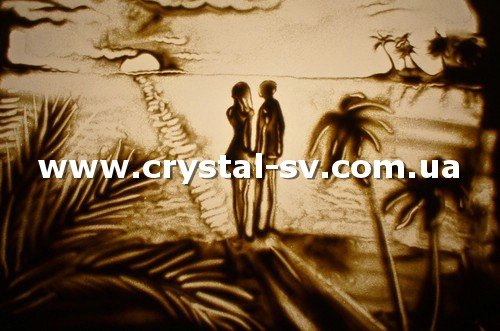 Набор алмазная мозаика стразами Картина песком Море Пляж Закат Любовь (30x45) — CRYSTAL SHOP