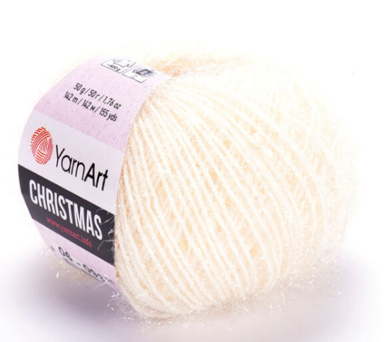 Пряжа YarnArt Christmas (ЯрнАрт Крисмас) цвет 06 (молочный) — CRYSTAL SHOP