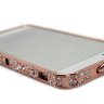 Бампер для iPhone 5/5s Luxury BVLGARI метал со стразами Snake Head GOLD PINK фото 4 — CRYSTAL SHOP