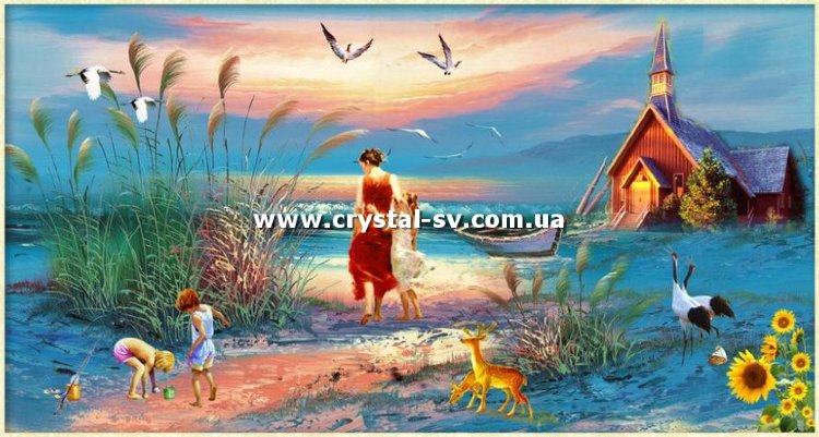 Набор алмазная техника У реки живопись (35х60) — CRYSTAL SHOP