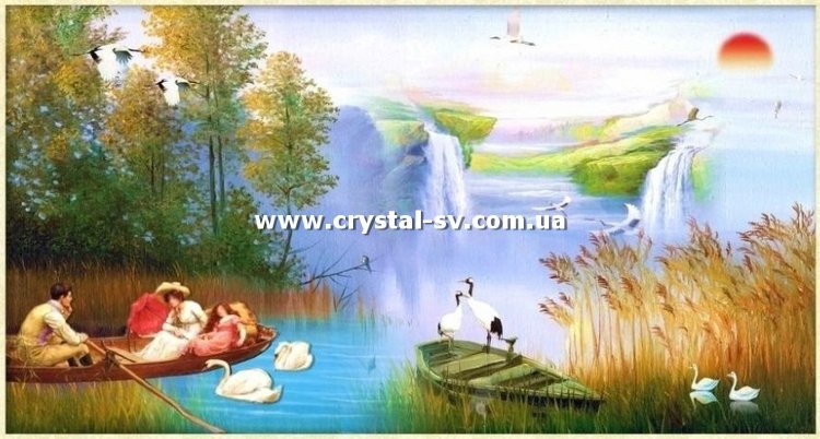 Набор алмазная техника Прогулка по реке (35х60) — CRYSTAL SHOP