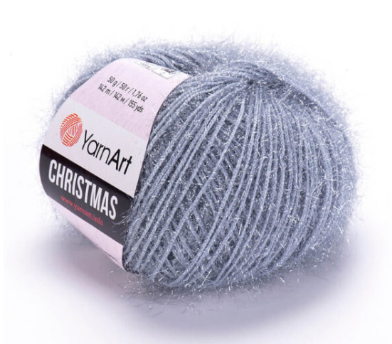 Пряжа YarnArt Christmas (ЯрнАрт Крисмас) цвет 44 (светло-серый) — CRYSTAL SHOP