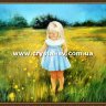 Набор алмазная мозаика стразами Девочка в поле (40х50) фото 1 — CRYSTAL SHOP