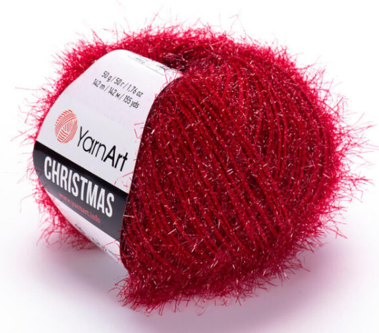 Пряжа YarnArt Christmas (ЯрнАрт Крисмас) цвет 46 (тёмно-красный) — CRYSTAL SHOP