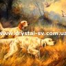 Набор вышивка камнями по номерам Собаки на охоте (40x50) фото 1 — CRYSTAL SHOP
