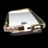 Бампер для iphone 4 4s алюминиевый с камнями SILVER фото 6 — CRYSTAL SHOP