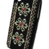 Чехол для iphone 4/4s украинская черная вышиванка  фото 2 — CRYSTAL SHOP