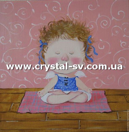 Набор алмазными стразами Йога Девочка (40х40) — CRYSTAL SHOP