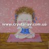 Набор алмазными стразами Йога Девочка (40х40) фото 1 — CRYSTAL SHOP