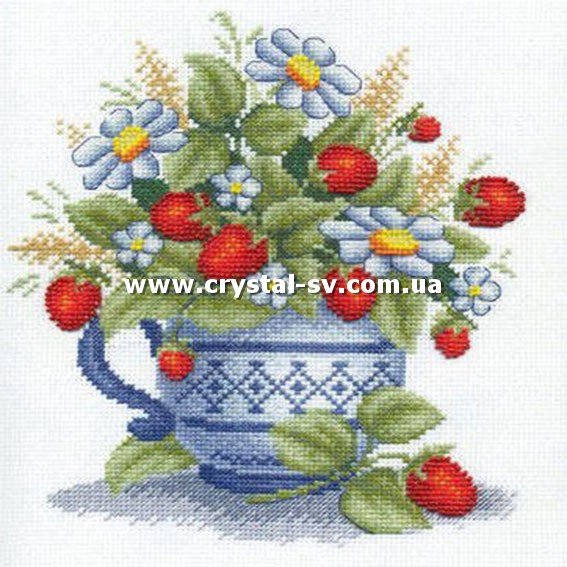Набор алмазная вышивка Земляника (40x40) — CRYSTAL SHOP