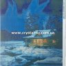 Набор рисование камнями Хижина в заснеженном лесу (50х40) фото 2 — CRYSTAL SHOP