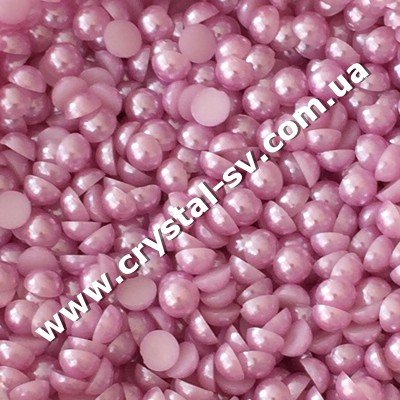 Полужемчуг акрил Светло-фиолетовый (Light Purple) 4 мм. Цена за 100 шт. — CRYSTAL SHOP