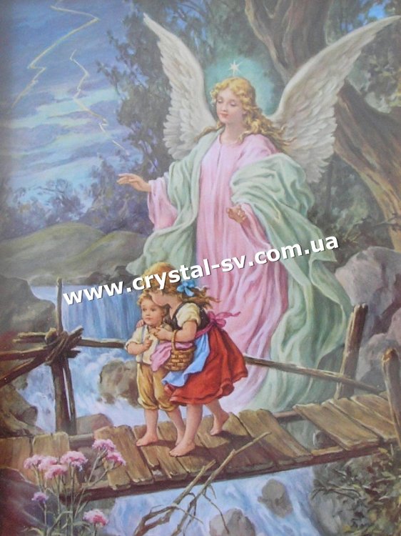 Набор алмазными стразами Ангел-хранитель (50х40) — CRYSTAL SHOP