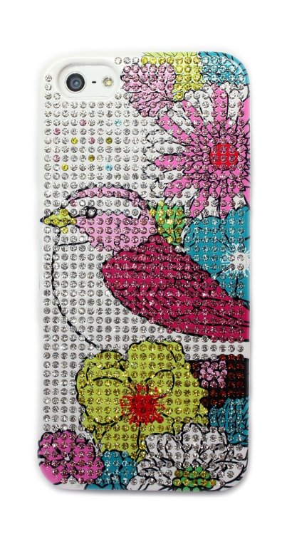 Чехол для Apple iPhone 5/5s стразами Fashion Diamond Crystal картинка из страз Poultry — CRYSTAL SHOP