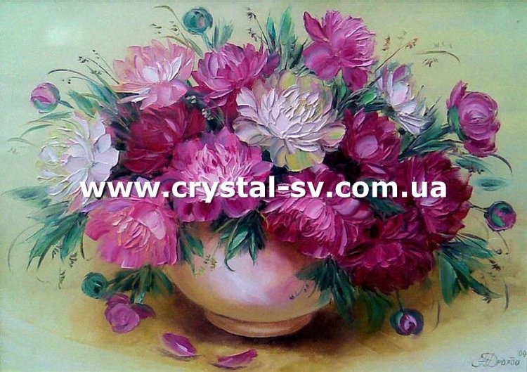 Набор алмазная мозаика стразами Натюрморт Букет в вазе (40х40) — CRYSTAL SHOP