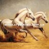 Набор вышивка камнями по номерам Белые лошади (40х50) фото 1 — CRYSTAL SHOP