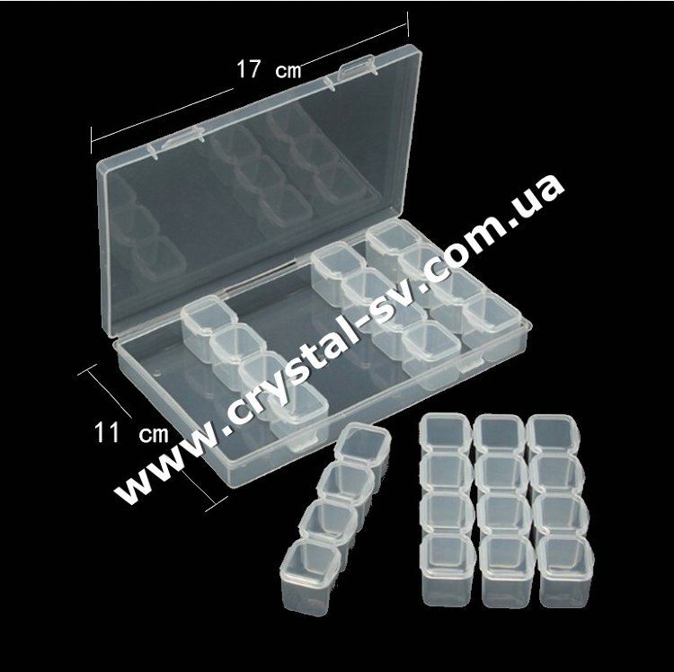 Большой органайзер для страз (28 ячеек) — CRYSTAL SHOP