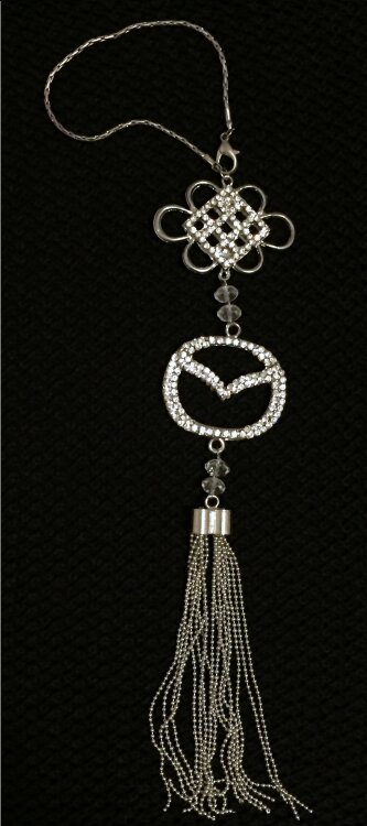 Авто подвеска из страз на зеркало Luxury MAZDA logo — CRYSTAL SHOP